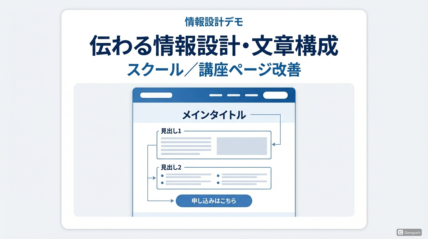 情報設計デモ（スクール/講座ページ）